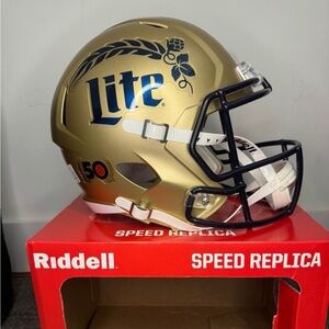 Miller light Riddell Gold Football Helmet